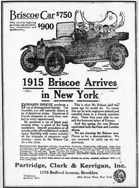 Benjamin Briscoe ad 1914